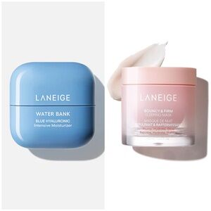 LANEIGE Water Bank Intensive Moisturizer and Bouncy and Firm Sleeping Mask Set